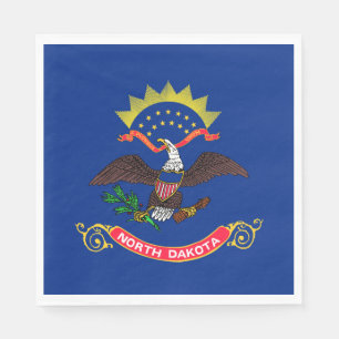 North Dakota State Flag (North Dakotan) Napkin