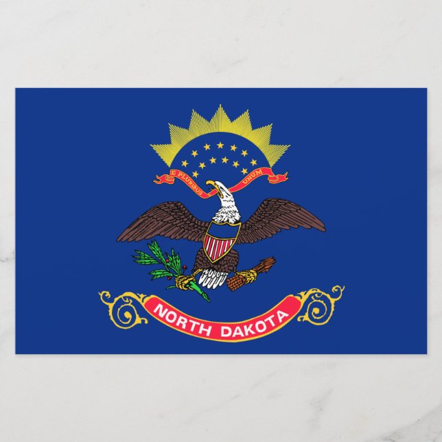 North Dakota State Flag (North Dakotan) Stationery (Front)