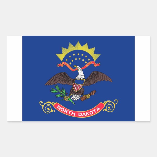North Dakota State flag Sticker (Front)