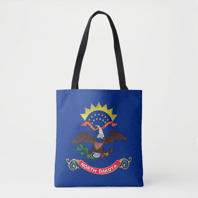 North Dakota State Flag Tote Bag (Front)