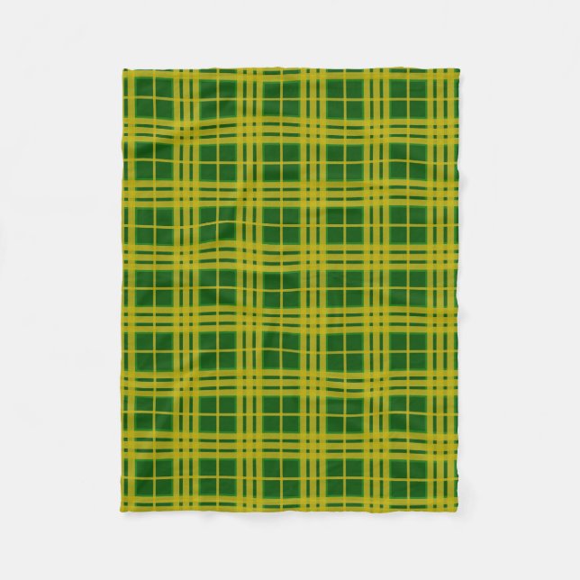 North Dakota State University Bison Tartan Fleece Blanket (Front)