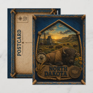 North Dakota Vintage Travel Postcard