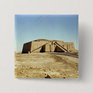 North-eastern facade of the ziggurat, c.2100 BC 2 Inch Square Button
