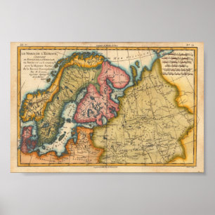 North Europe Bonne, M. 1760 Reproduction Poster