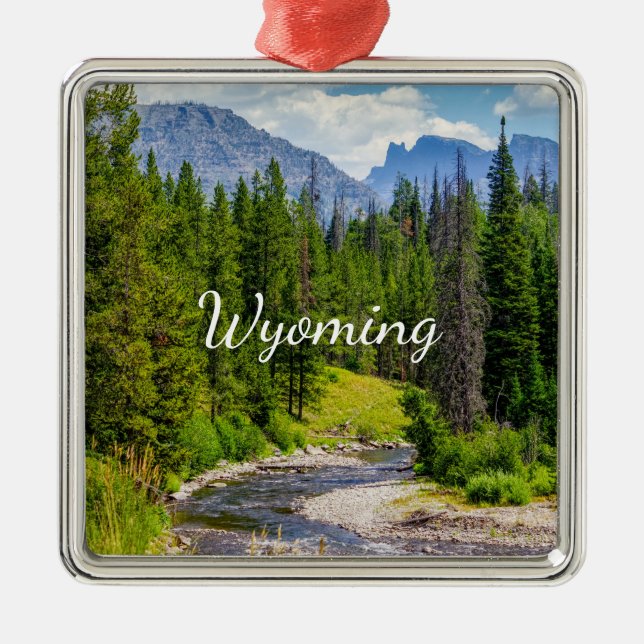 North Fork Shoshone River Premium Square Ornament (Front)