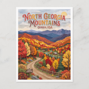 North Georgia Mountains Helen Postcard