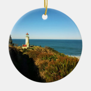 North Head Lighthouse, Cape Disappointment, WA Ceramic Ornament