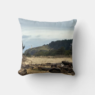 North Head Lighthouse, Cape Disappointment, WA Throw Pillow