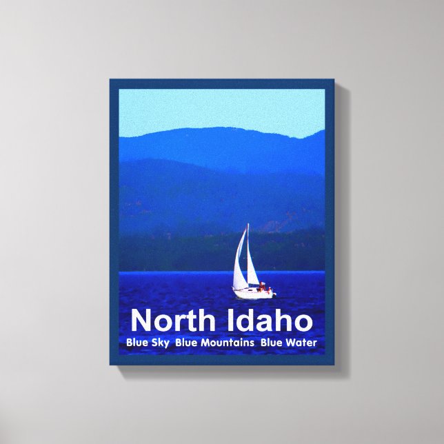 North Idaho Blue Canvas Print (Front)