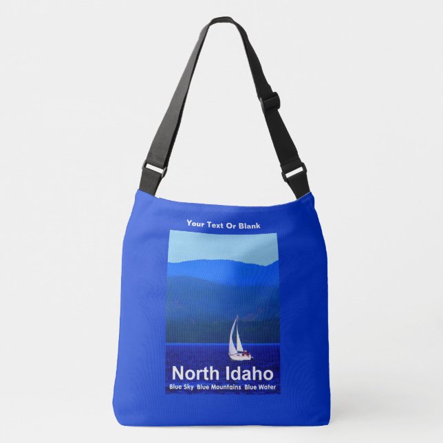 North Idaho Blue Crossbody Bag (Front)