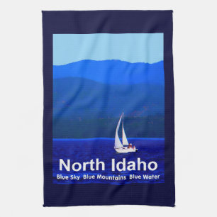 North Idaho Blue Kitchen Towel