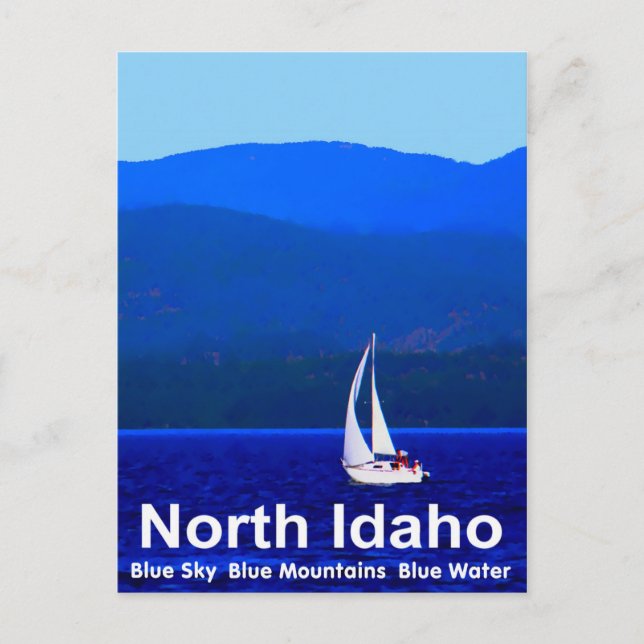 North Idaho Blue Postcard (Front)