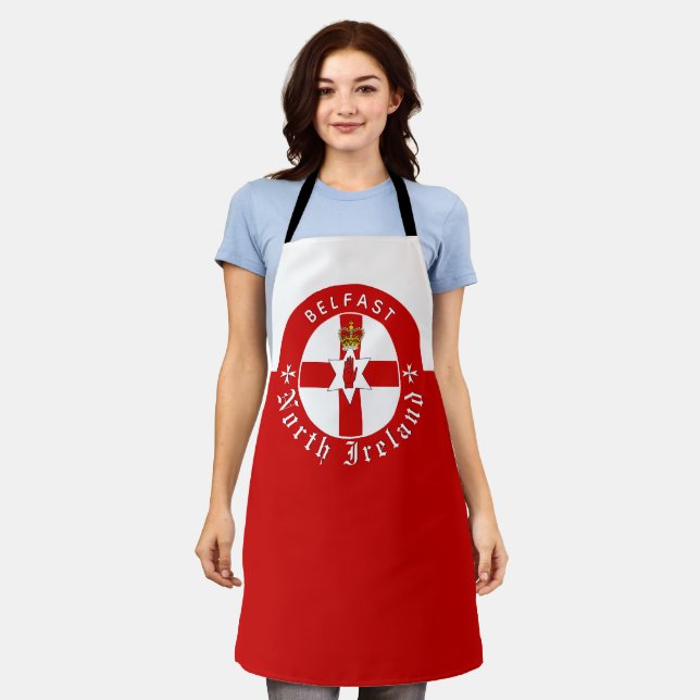 North Ireland Chefs Apron, Irish Ulster Flag Apron (Worn)