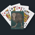 North Island Brown Kiwi Playing Cards<br><div class="desc">This image shows a North Island Brown Kiwi, a flightless bird native to New Zealand. Feathers resembling a shaggy coat of brown hair cover the kiwi's body. The kiwi's long, curved, pale grey-brown bill is unique in the bird world in having the nostrils located near the tip. They smell their...</div>
