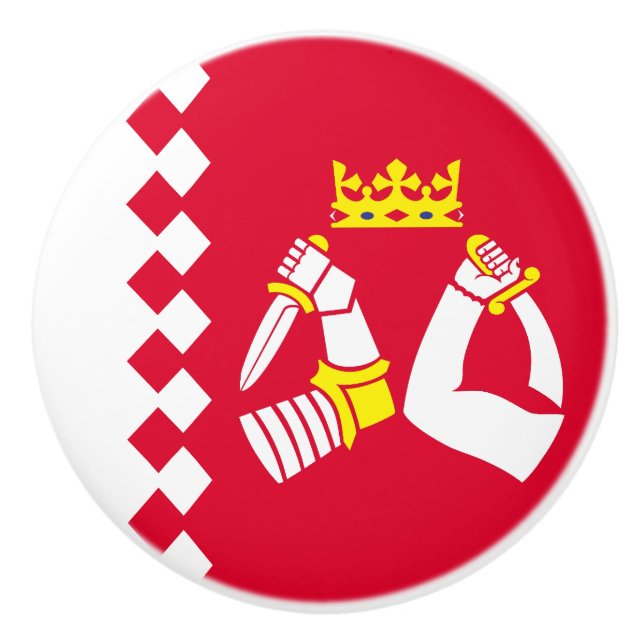 North Karelia Flag Ceramic Knob (Front)