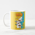 North Kingston Rhode Island Map Mug<br><div class="desc">A vintage illustrated map of North Kingston, Rhode Island repurposed on a mug. It's sooo colourful!</div>