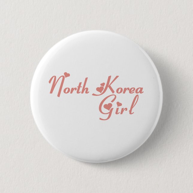 North Korea 2 Inch Round Button (Front)