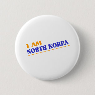 NORTH KOREA 2 INCH ROUND BUTTON