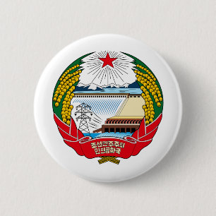 North Korea coat of arms 2 Inch Round Button