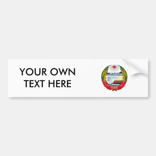 North Korea Coat of Arms Bumper Sticker (Front)