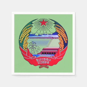 North Korea (DPRK) Hermit Kingdom Napkin