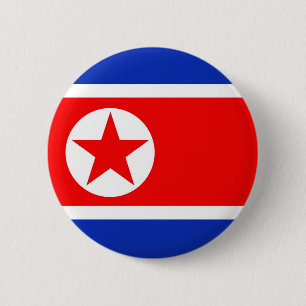 North Korea Flag 2 Inch Round Button
