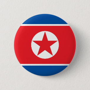 North Korea Flag 2 Inch Round Button