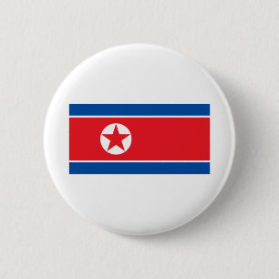 North Korea Flag 2 Inch Round Button