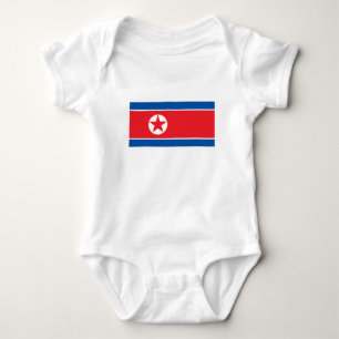 North Korea Flag Baby Bodysuit