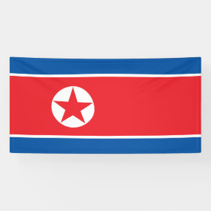 North Korea Flag Banner
