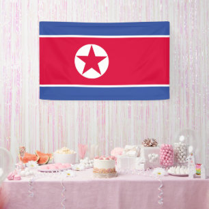 North Korea flag Banner