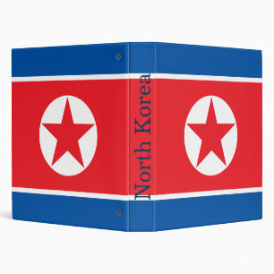 North Korea Flag Binder