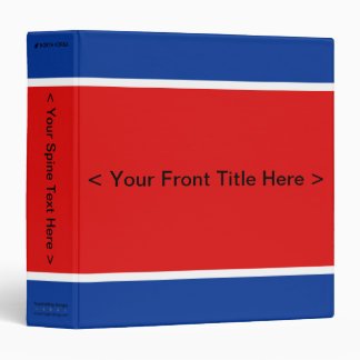 North Korea Flag Binder