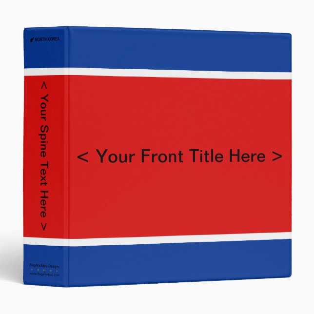 North Korea Flag Binder (Front/Spine)