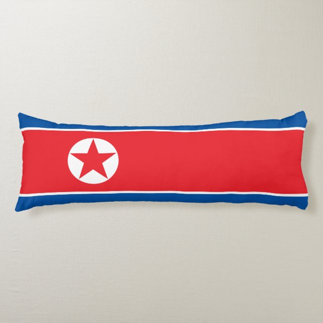 North Korea Flag Body Pillow (Front)