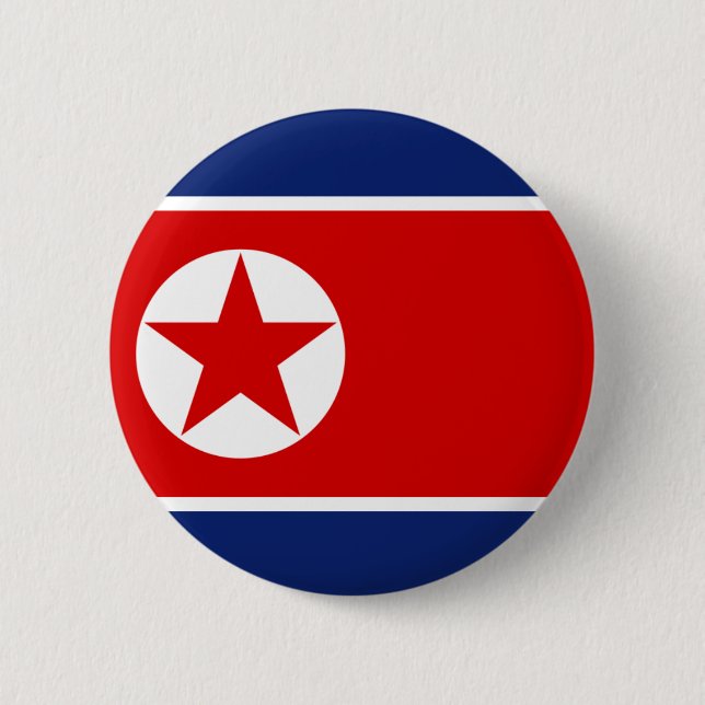 North Korea Flag Button (Front)