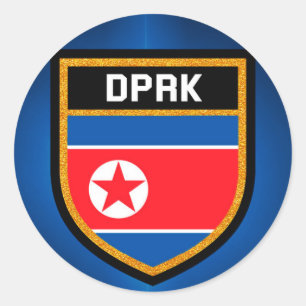 North Korea Flag Classic Round Sticker