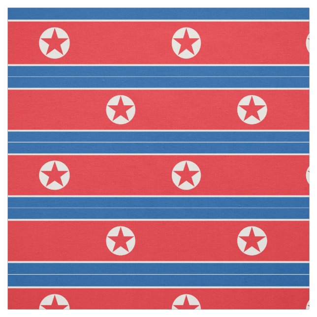 North Korea Flag Fabric (Swatch)