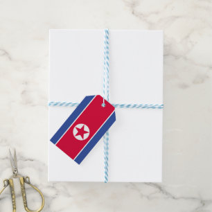 North Korea flag Gift Tags
