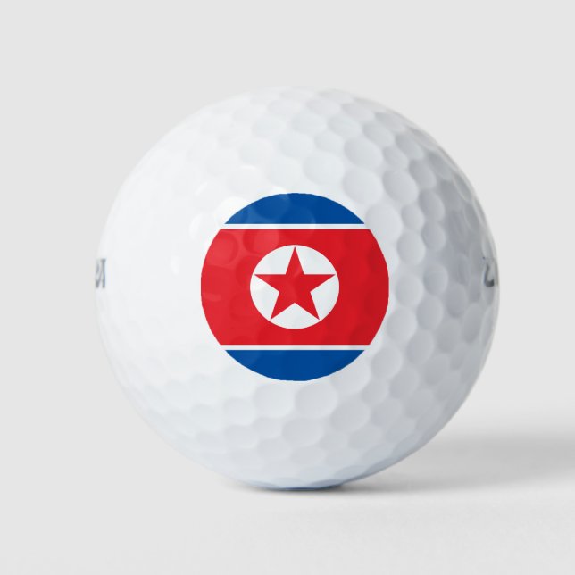 North Korea Flag Golf Balls (Front)