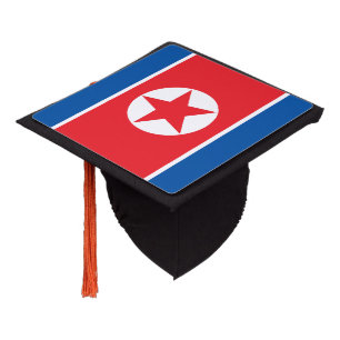 North Korea Flag Graduation Cap Topper