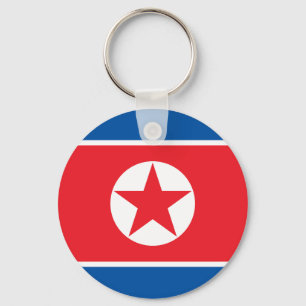 North Korea Flag Keychain
