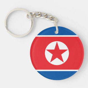 North Korea Flag Keychain