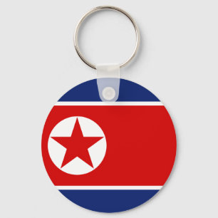 North Korea Flag Keychain