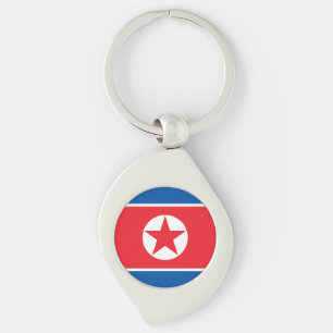 North Korea Flag Keychain