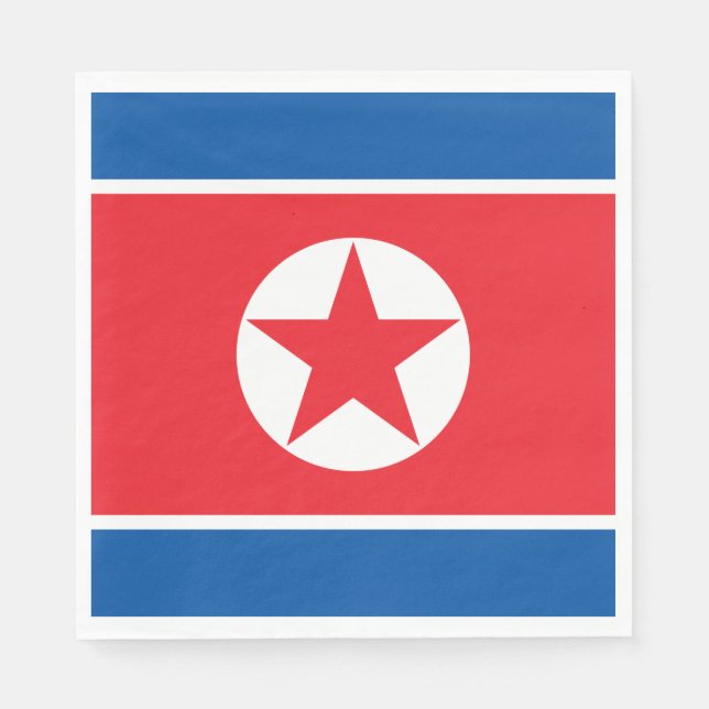 North Korea Flag Napkin (Front)
