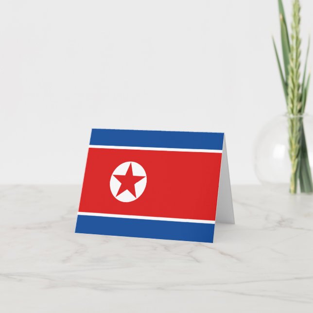 North Korea Flag Notecard (Front)