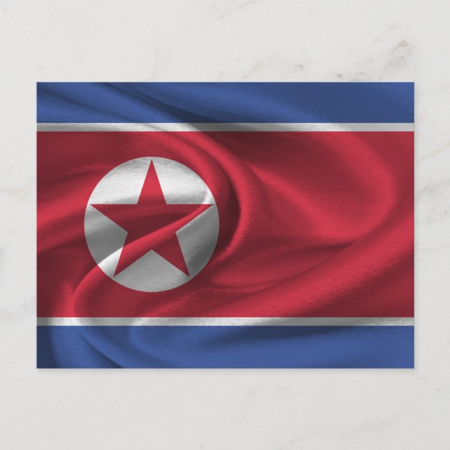 North Korea Flag Postcard (Front)
