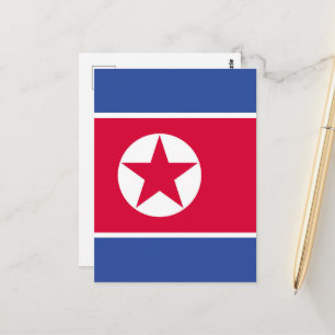 North Korea flag Postcard
