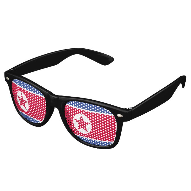 North Korea flag Retro Sunglasses (Angled)